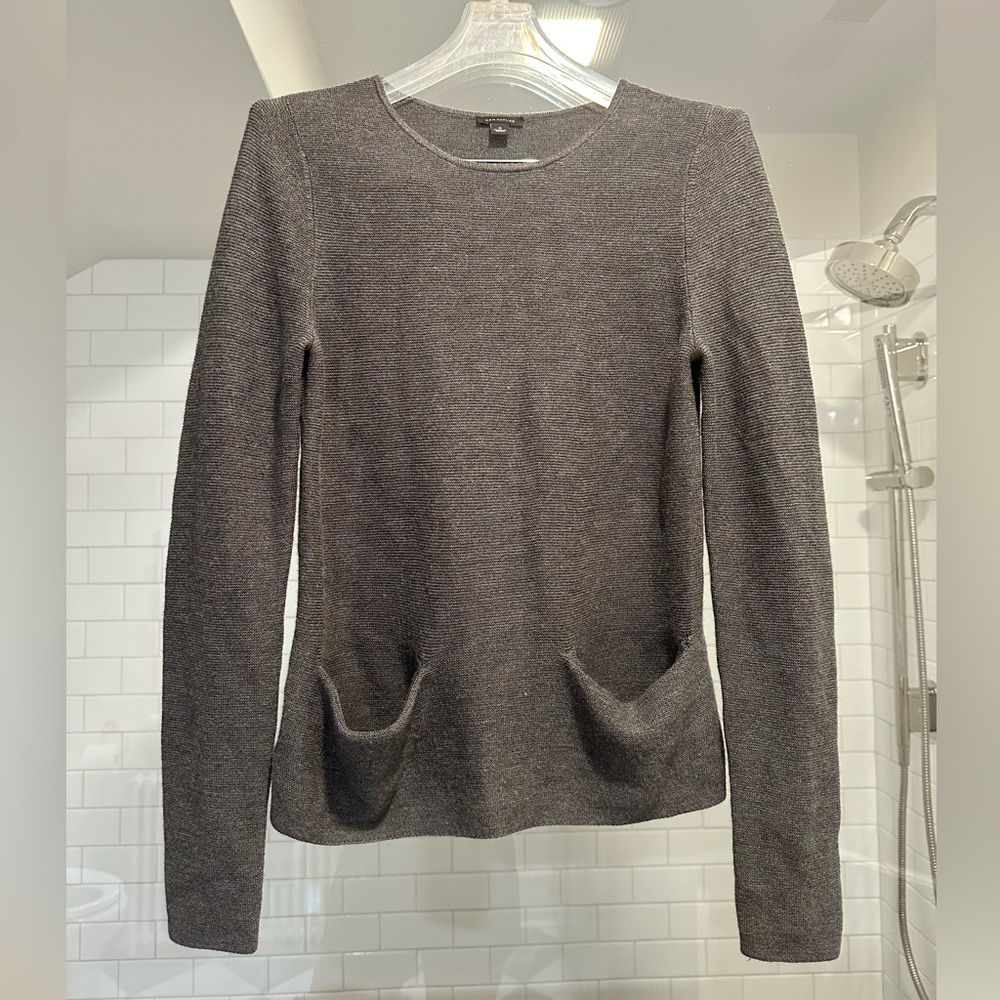 ANN TAYLOR gray cardigan